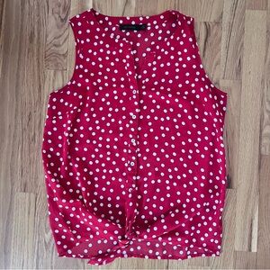 The Limited Red Polka Dot Sleeveless Blouse – Size Small